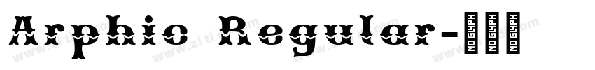Arphic Regular字体转换